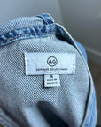 AG 100% Cotton Denim Overalls Shorts Distresssed Chewed Hem