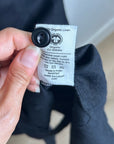 MATE The Label 100% Organic Linen Button Front Midi Dress in Black