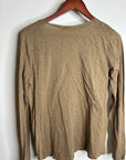 Michael Stars 100% Supima Cotton Slub Long Sleeve V - Neck T - Shirt