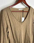 Michael Stars 100% Supima Cotton Slub Long Sleeve V - Neck T - Shirt