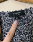 Aritzia Babaton Linen & Silk Knitted Pullover V- Neck Sweater