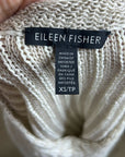 Eileen Fisher Organic Linen Cotton Knit Textured Short Sleeve Sweater Top