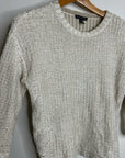 Eileen Fisher Organic Linen Cotton Knit Textured Short Sleeve Sweater Top