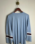 Daydreamer 100% Cotton Baby Blue Oversized Varsity Style Long Sleeve Top