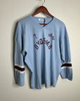 Daydreamer 100% Cotton Baby Blue Oversized Varsity Style Long Sleeve Top