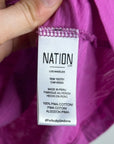 Nation LTD 100% Pima Cotton Flutter Sleeve V - Neck Blouse
