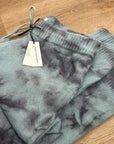 Unsubscribed 100% Cashmere Blue Tie Dye Jogger Sweater Pant Relaxed Fit
