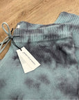 Unsubscribed 100% Cashmere Blue Tie Dye Jogger Sweater Pant Relaxed Fit