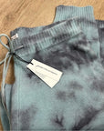 Unsubscribed 100% Cashmere Blue Tie Dye Jogger Sweater Pant Relaxed Fit