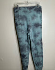 Unsubscribed 100% Cashmere Blue Tie Dye Jogger Sweater Pant Relaxed Fit