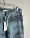 Unsubscribed 100% Cashmere Blue Tie Dye Jogger Sweater Pant Relaxed Fit