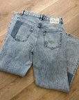 AG 100% Cotton Denim Clove Patched Two Tone Relaxed Vintage Straight Leg Jean