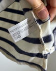 AG 100% Cotton Blue Striped Two Tone T - Shirt
