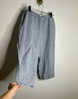 Eileen Fisher 100% Organic Linen Light Blue Capri Cropped Straight Leg Pant