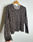 TSE 100% Cashmere Brown Neutral Textured Stitch Pullover Sweater