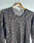 TSE 100% Cashmere Brown Neutral Textured Stitch Pullover Sweater