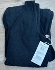 MATE The Label 100% Organic Linen Tank Center Seam Midi Dress Black