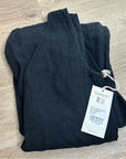 MATE The Label 100% Organic Linen Tank Center Seam Midi Dress Black