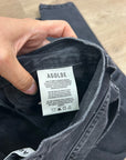 AGOLDE 100% Cotton Denim Fen High Rise Relaxed Tapered Leg Black Jean