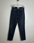 AGOLDE 100% Cotton Denim Fen High Rise Relaxed Tapered Leg Black Jean