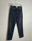 AGOLDE 100% Cotton Denim Fen High Rise Relaxed Tapered Leg Black Jean
