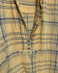 Anthropologie Pilcro 100% Cotton Crinkle Gauze Plaid Long Tunic Top