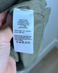 J. Crew 100% Linen Popover Long Sleeve Mini Dress in Army Green