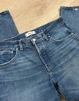 Madewell 100% Cotton Dean Easy Straight Leg Rigid Jean in Greendale Wash