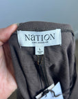 Nation LA 100% Cotton Rochelle Boat-Neck Sweater in Espresso Brown