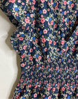 Trovata Paloma Cotton Silk Ruched Floral Blouse