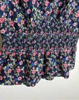 Trovata Paloma Cotton Silk Ruched Floral Blouse