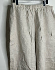 Reformation 100% Linen Ethan Relaxed Fit Cargo Wide Leg Pant in Oatmeal