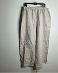 Reformation 100% Linen Ethan Relaxed Fit Cargo Wide Leg Pant in Oatmeal