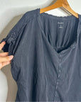 Anthropologie Pilcro 100% Cotton Washed Black Oversized Raw Hem