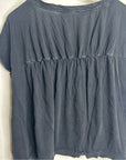 Anthropologie Pilcro 100% Cotton Washed Black Oversized Raw Hem