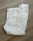 VINCE 100% Linen Cream Lightweight Jogger Style Trouser Pant