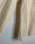 Club Monaco Linen Cotton Yellow Striped Easy Popover Shirt