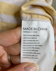 Club Monaco Linen Cotton Yellow Striped Easy Popover Shirt