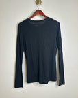 Goldie 100% Pima Cotton Lighweight Black Long Sleeve T - Shirt Top