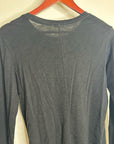 Goldie 100% Pima Cotton Lighweight Black Long Sleeve T - Shirt Top