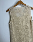 Temptation Positano 100% Cotton Cream Crochet Lace Tunic Mini Dress