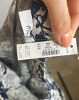 Madewell 100% Linen Boatneck Cinched Floral Tank Top Blouse in Oat