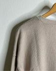 Eileen Fisher Organic Cotton Linen Tan Neutral Knit Pullover Sweater