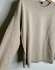 Eileen Fisher Organic Cotton Linen Tan Neutral Knit Pullover Sweater