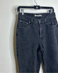 MOTHER Snacks 100% Cotton Black High Waisted Tapered Leg Jean