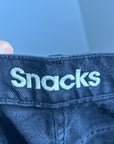 MOTHER Snacks 100% Cotton Black High Waisted Tapered Leg Jean