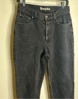MOTHER Snacks 100% Cotton Black High Waisted Tapered Leg Jean