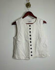 Madewell 100% Button Front Linen Shell Top in Ivory Linen