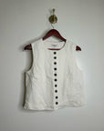 Madewell 100% Button Front Linen Shell Top in Ivory Linen