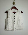 Madewell 100% Button Front Linen Shell Top in Ivory Linen